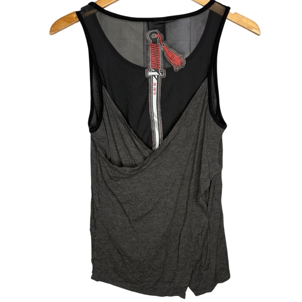 Disney Mulan her Universe sword tank top women’s size small gray red